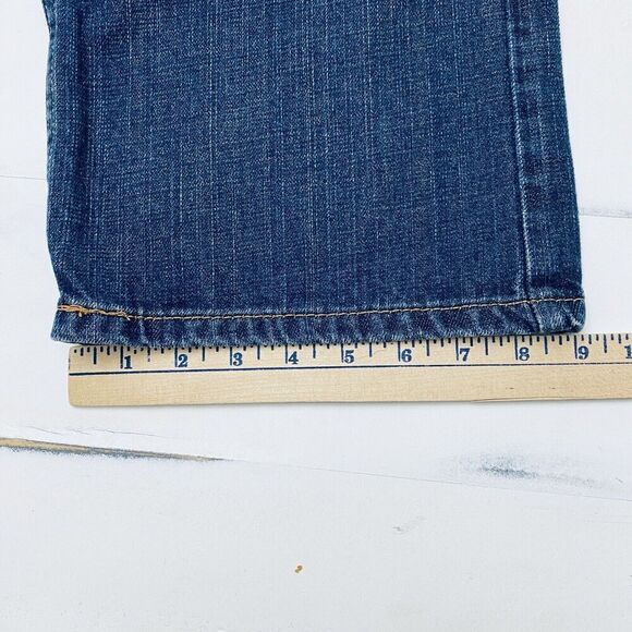 Levis 505 Mens Jeans Regular Straight Fit 38 x 32 Blue Dark Wash 100% Cotton - Picture 16 of 16